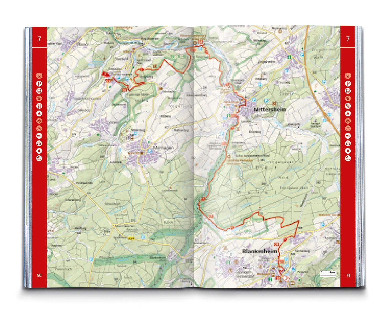 Beispielinhalt (Bild) KOMPASS Wanderführer Eifelsteig, vom Dom zu Aachen zum Dom in Trier, 50 Touren mit Extra-Tourenkarte