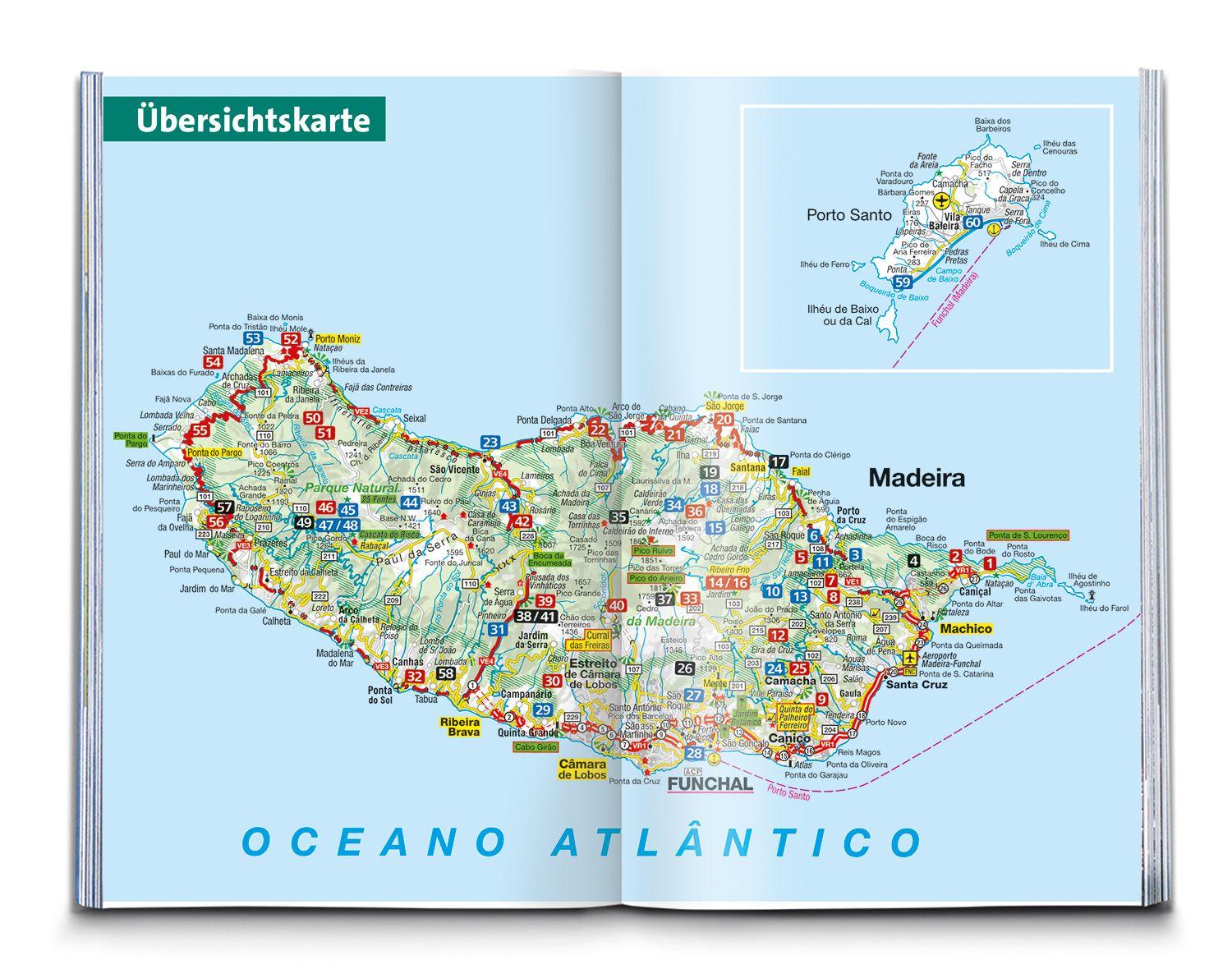 Beispielinhalt (Bild) KOMPASS Wanderführer Madeira mit Porto Santo, 60 Touren mit Extra-Tourenkarte