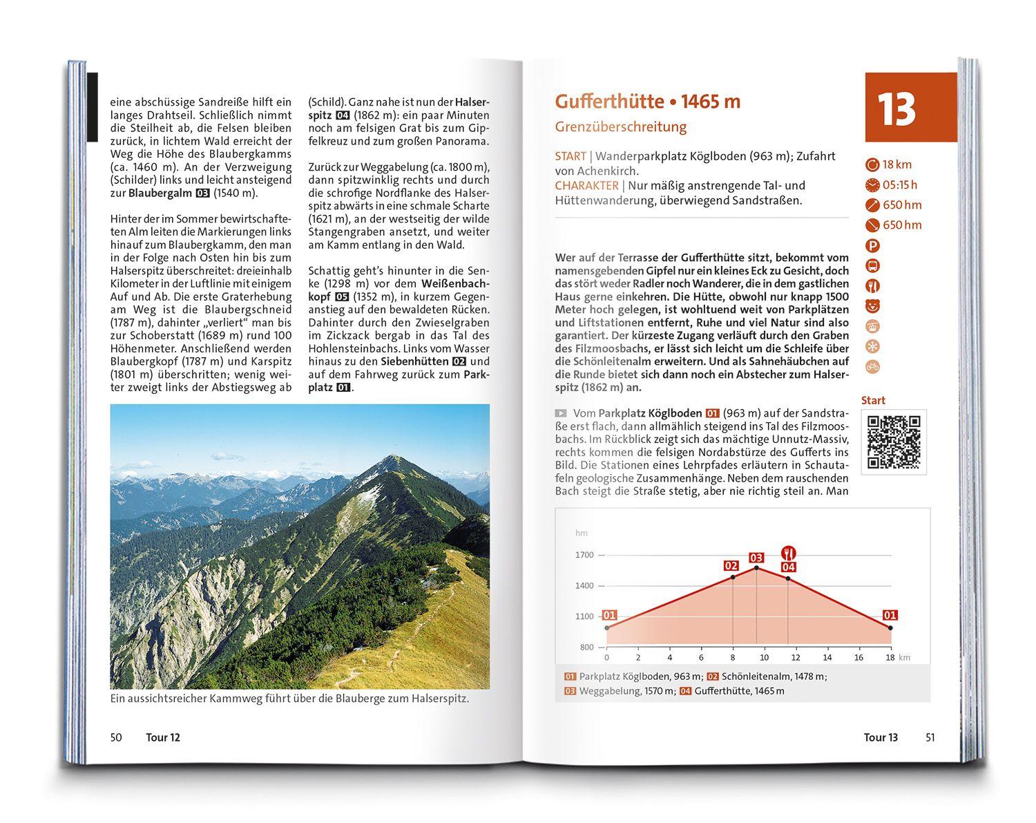 Beispielinhalt (Bild) KOMPASS Wanderführer Tegernsee, Schliersee, 60 Touren mit Extra-Tourenkarte