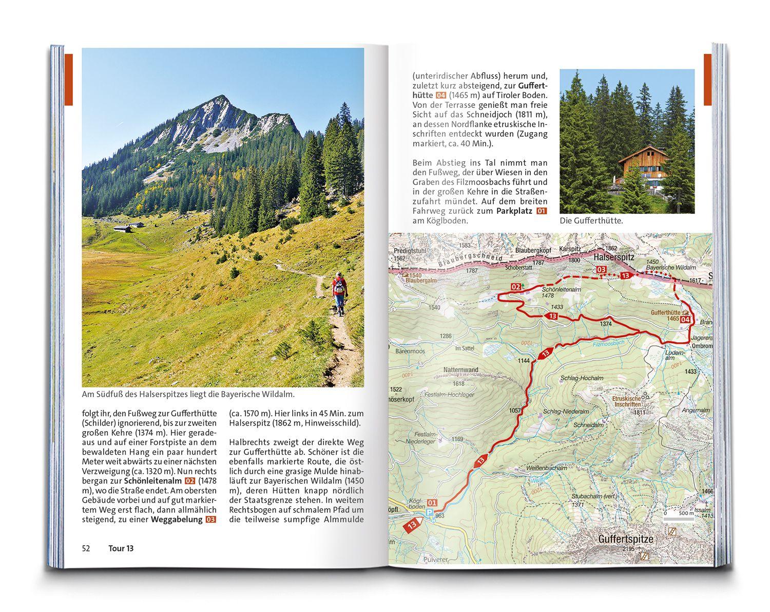 Beispielinhalt (Bild) KOMPASS Wanderführer Tegernsee, Schliersee, 60 Touren mit Extra-Tourenkarte