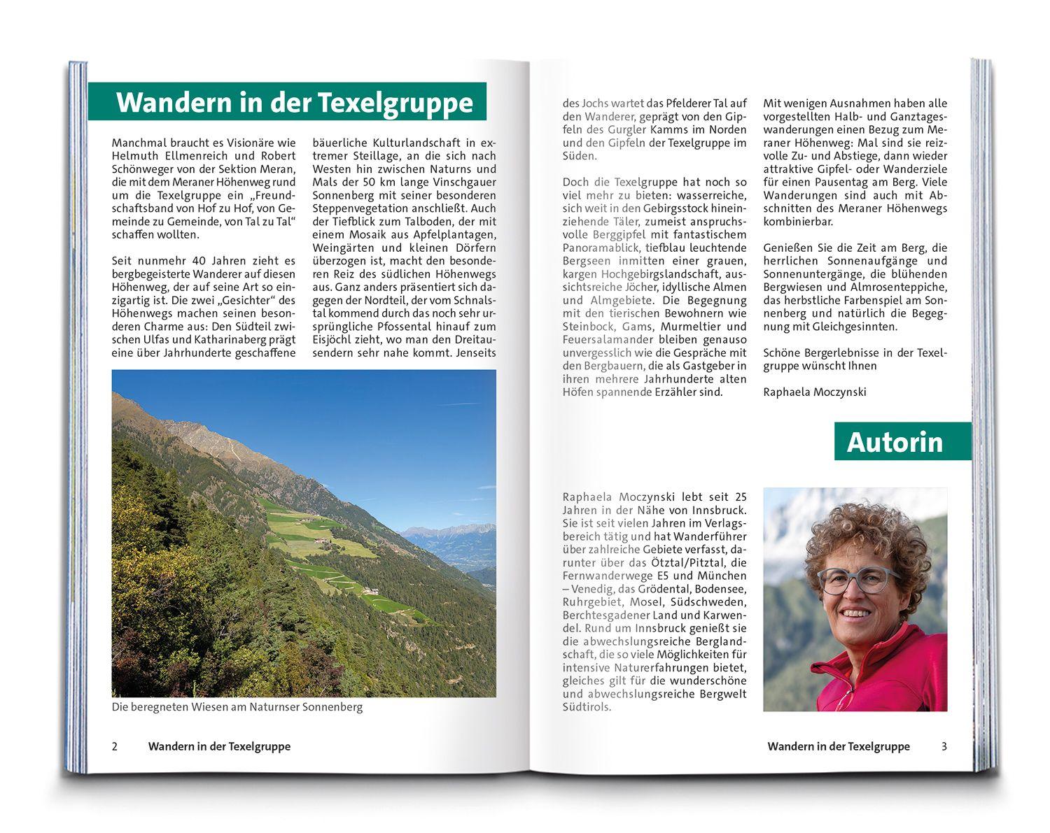 Beispielinhalt (Bild) KOMPASS Wanderführer Texelgruppe mit Meraner Höhenweg, 56 Touren mit Extra-Tourenkarte