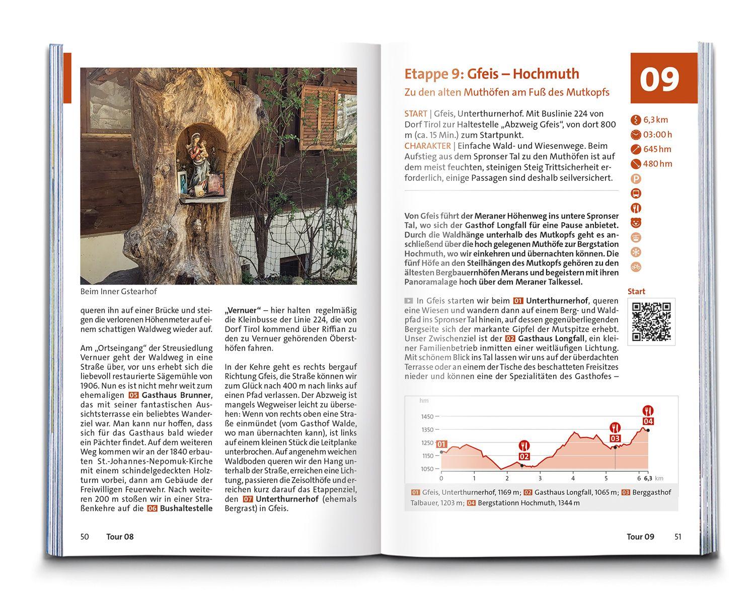 Beispielinhalt (Bild) KOMPASS Wanderführer Texelgruppe mit Meraner Höhenweg, 56 Touren mit Extra-Tourenkarte