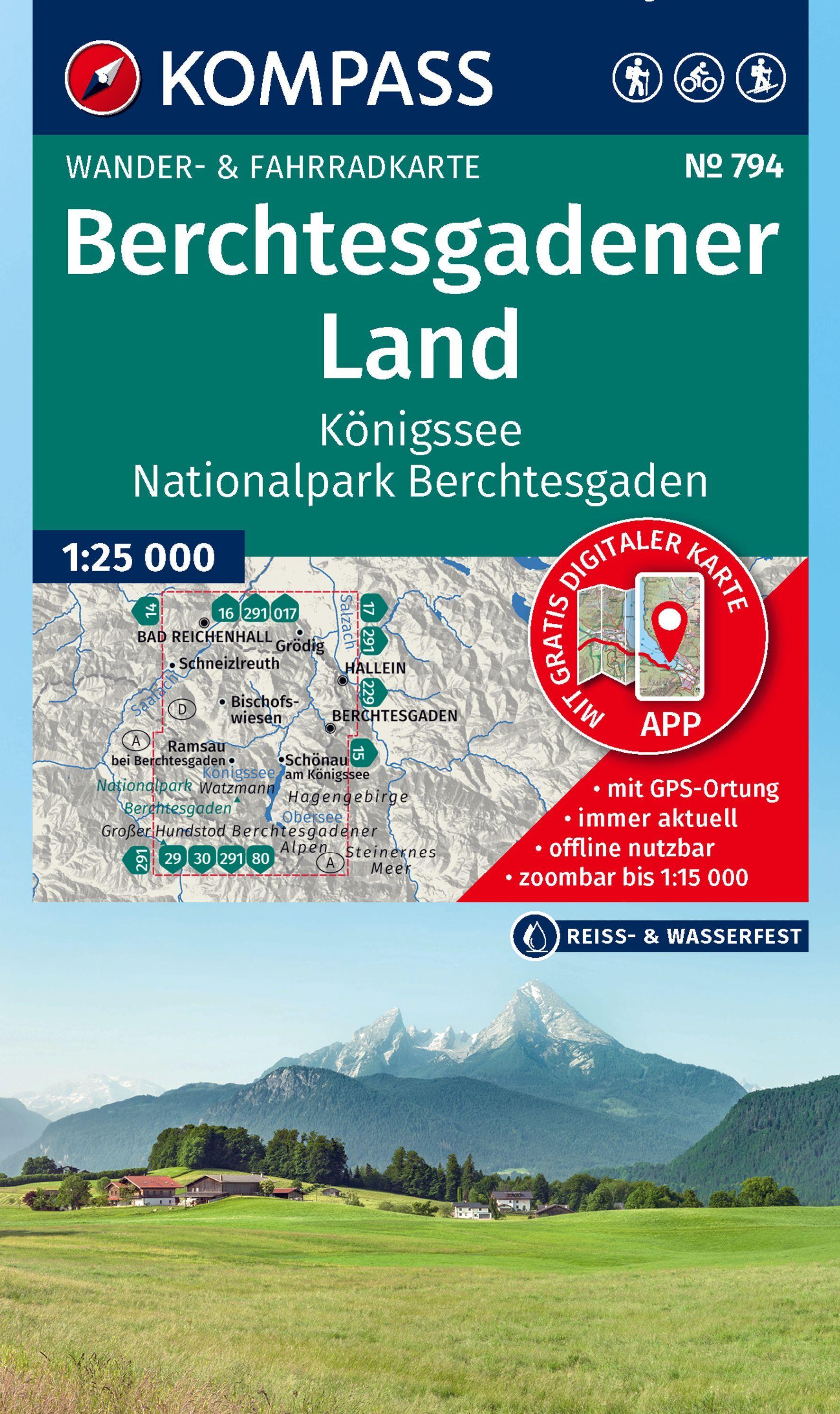 Vorderes Coverbild KOMPASS Wanderkarte 794 Berchtesgadener Land, Königssee, Nationalpark Berchtesgaden 1:25.000