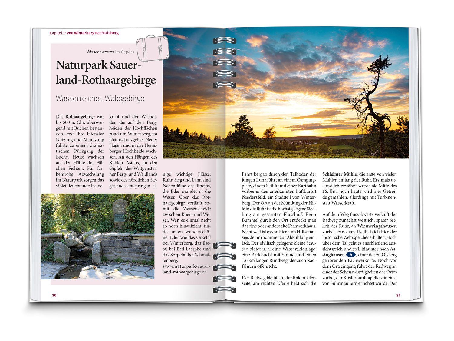 Beispielinhalt (Bild) KOMPASS Radreiseführer RuhrtalRadweg