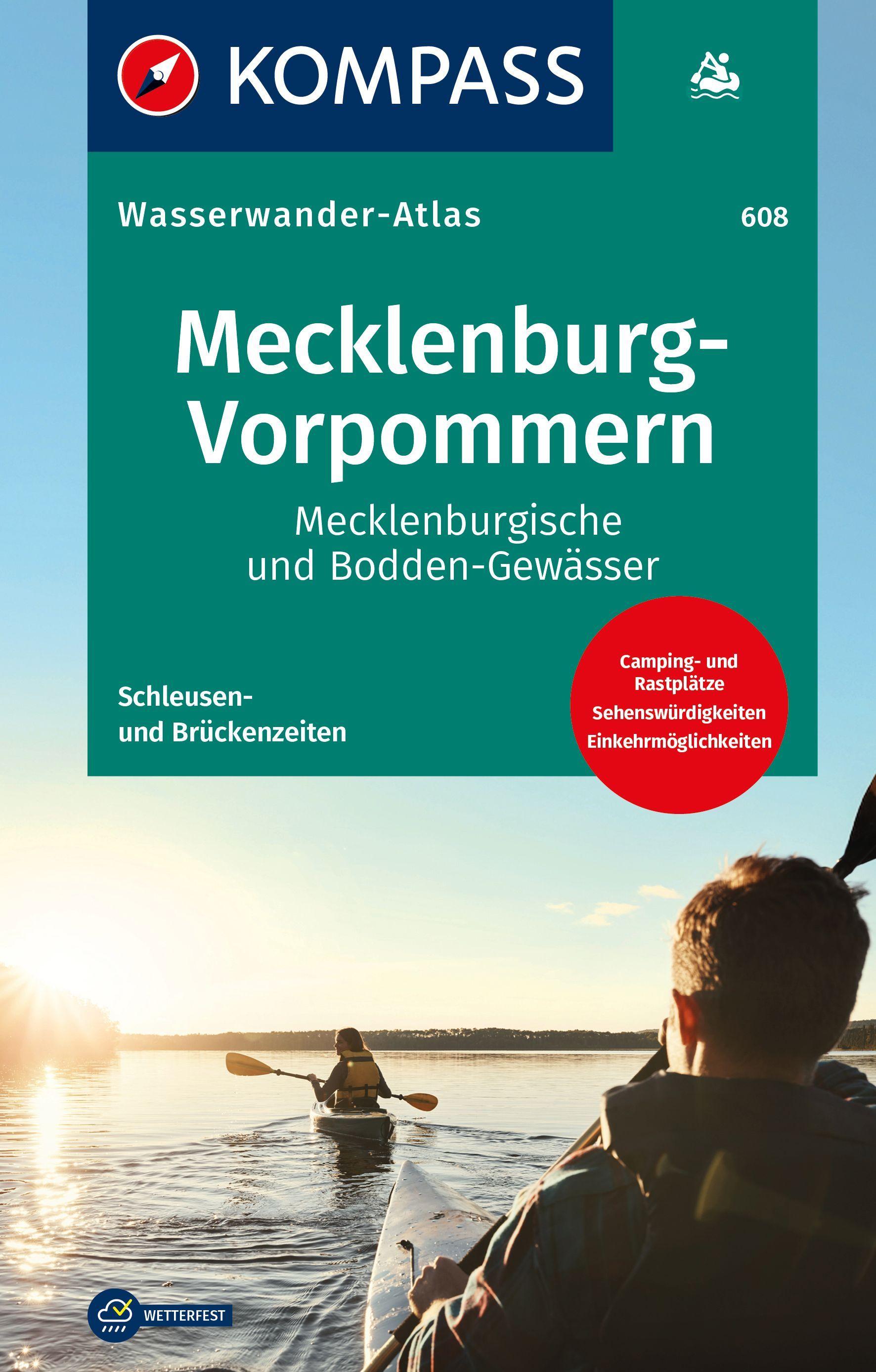 Vorderes Coverbild KOMPASS Wasserwanderatlas Mecklenburg-Vorpommern, Mecklenburgische und Bodden-Gewässer
