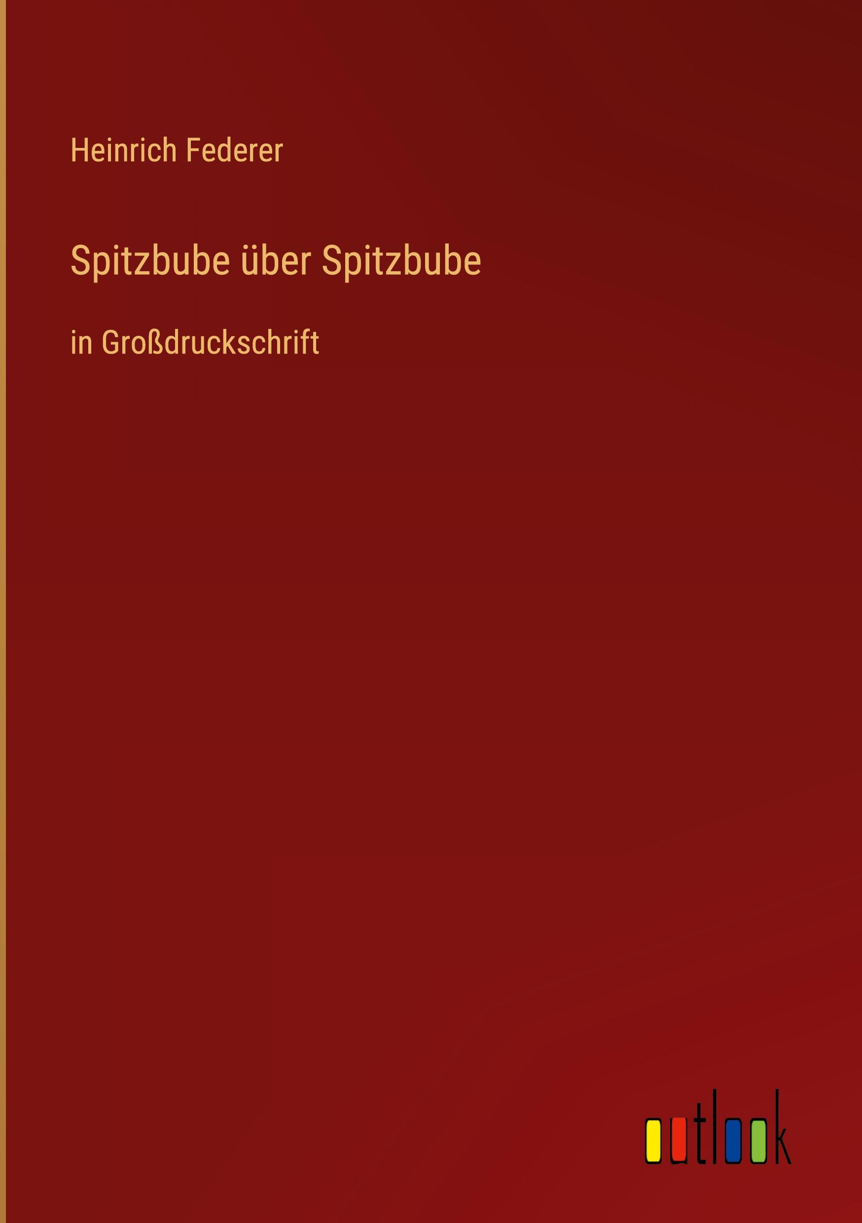 Vorderes Coverbild Spitzbube über Spitzbube