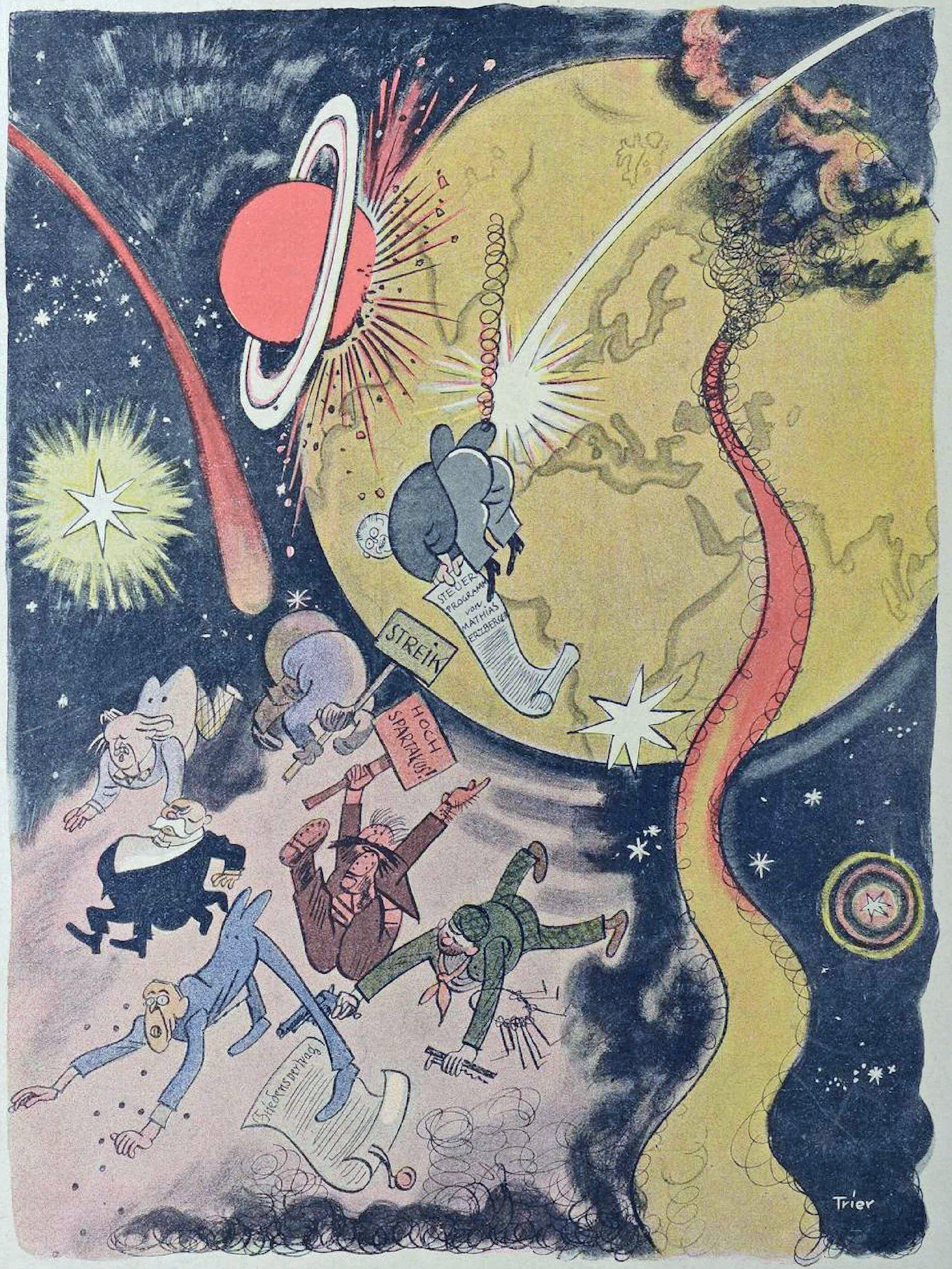 Beispielinhalt (Bild) Politische Karikaturen von Walter Trier