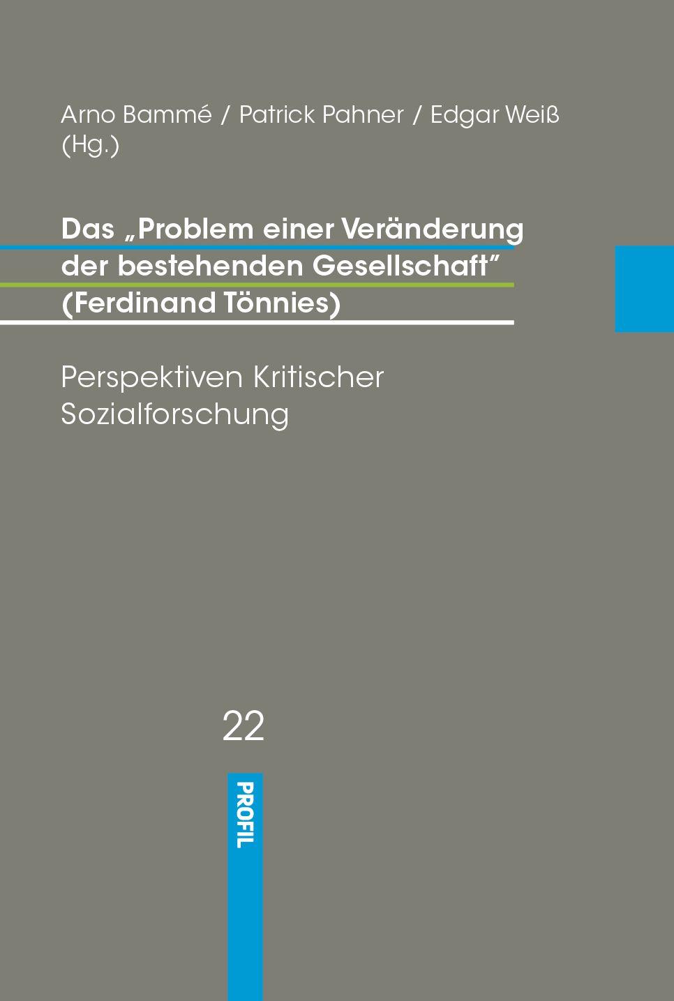 Vorderes Coverbild Das "Problem einer Veränderung der Gesellschaft"