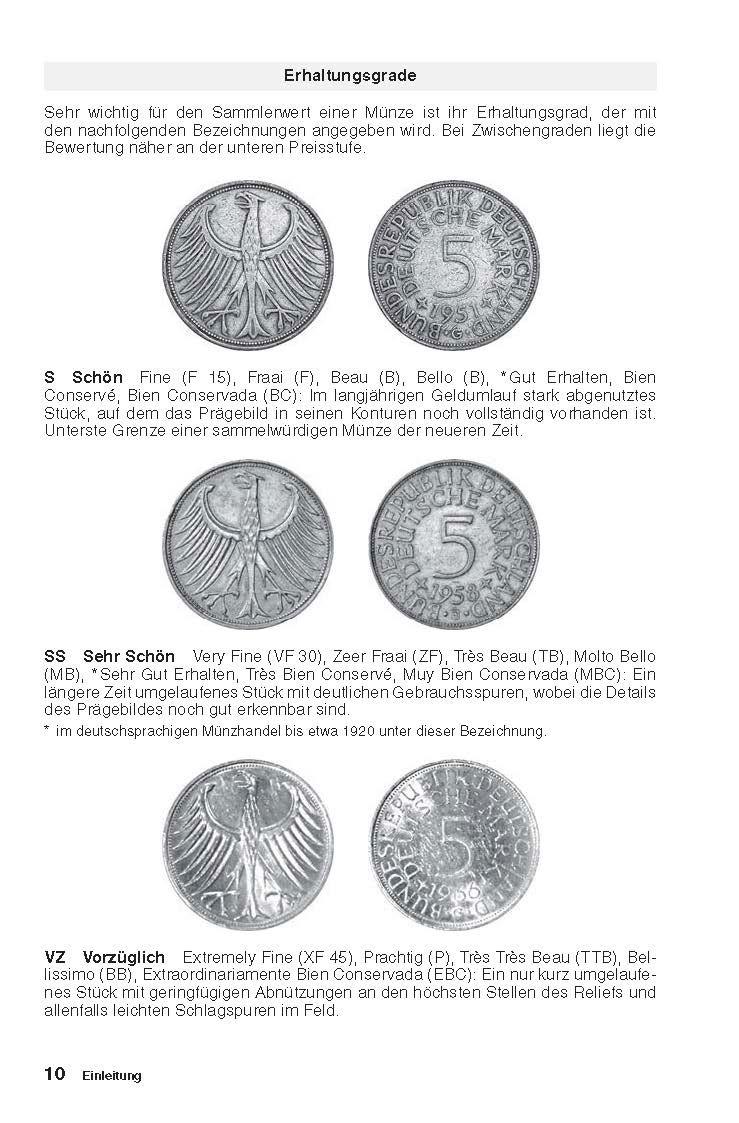Beispielinhalt (Bild) Kleiner deutscher Münzkatalog