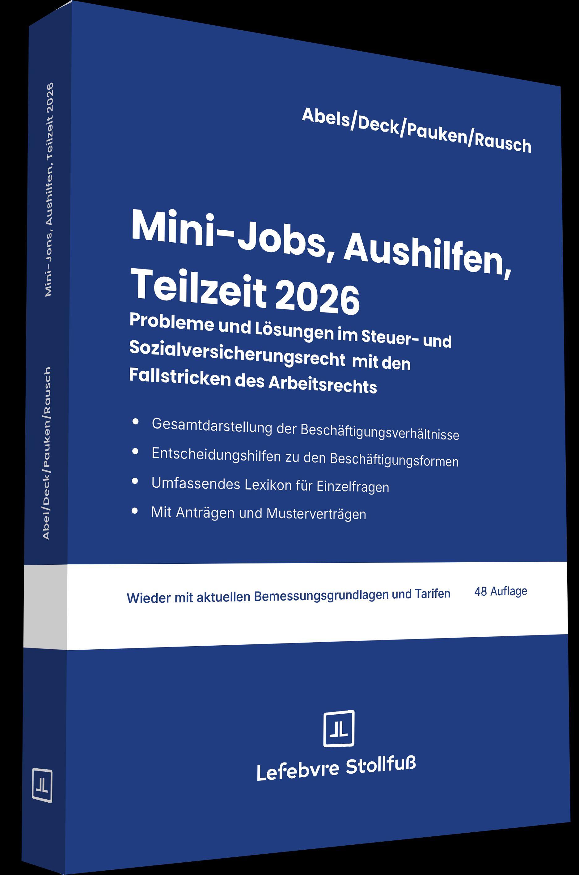 Vorderes Coverbild Mini-Jobs, Aushilfen, Teilzeit 2026