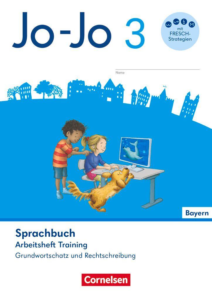 Vorderes Coverbild Jo-Jo Sprachbuch 3. Jahrgangsstufe - Grundschule Bayern - Arbeitsheft Training - Grundwortschatz und Rechtschreibung