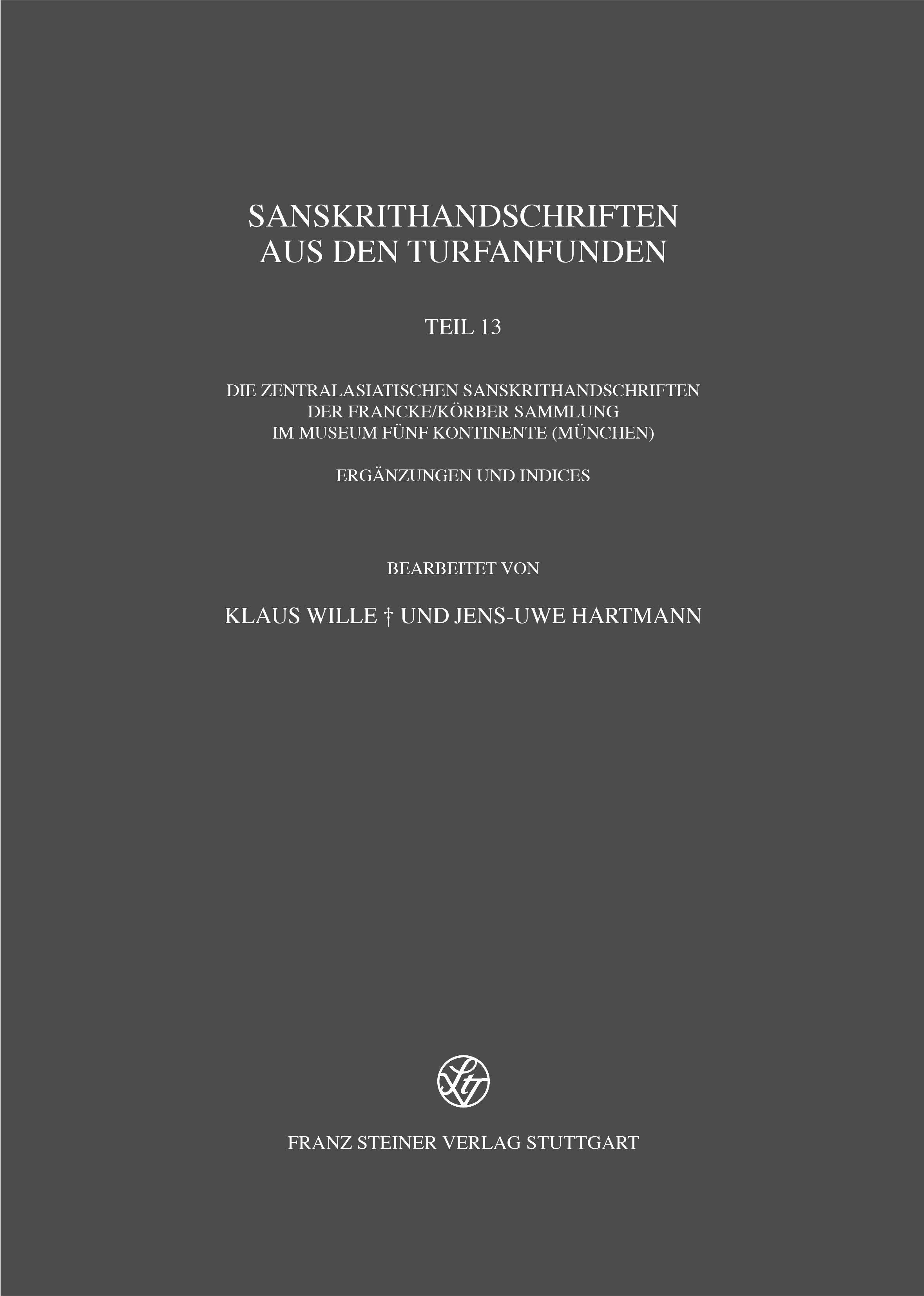 Vorderes Coverbild Sanskrithandschriften aus den Turfanfunden