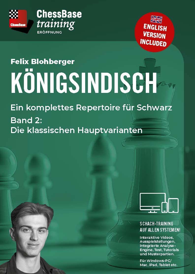 Vorderes Coverbild Königsindisch - Ein komplettes Repertoire für Schwarz Teil 2. Code in Box
