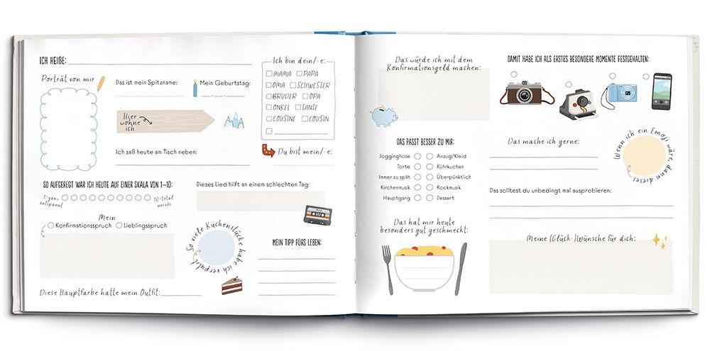 Beispielinhalt (Bild) Meine Konfirmation in einem Buch