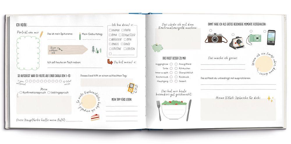 Beispielinhalt (Bild) Meine Konfirmation in einem Buch