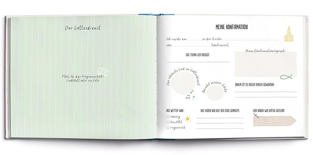 Beispielinhalt (Bild) Meine Konfirmation in einem Buch
