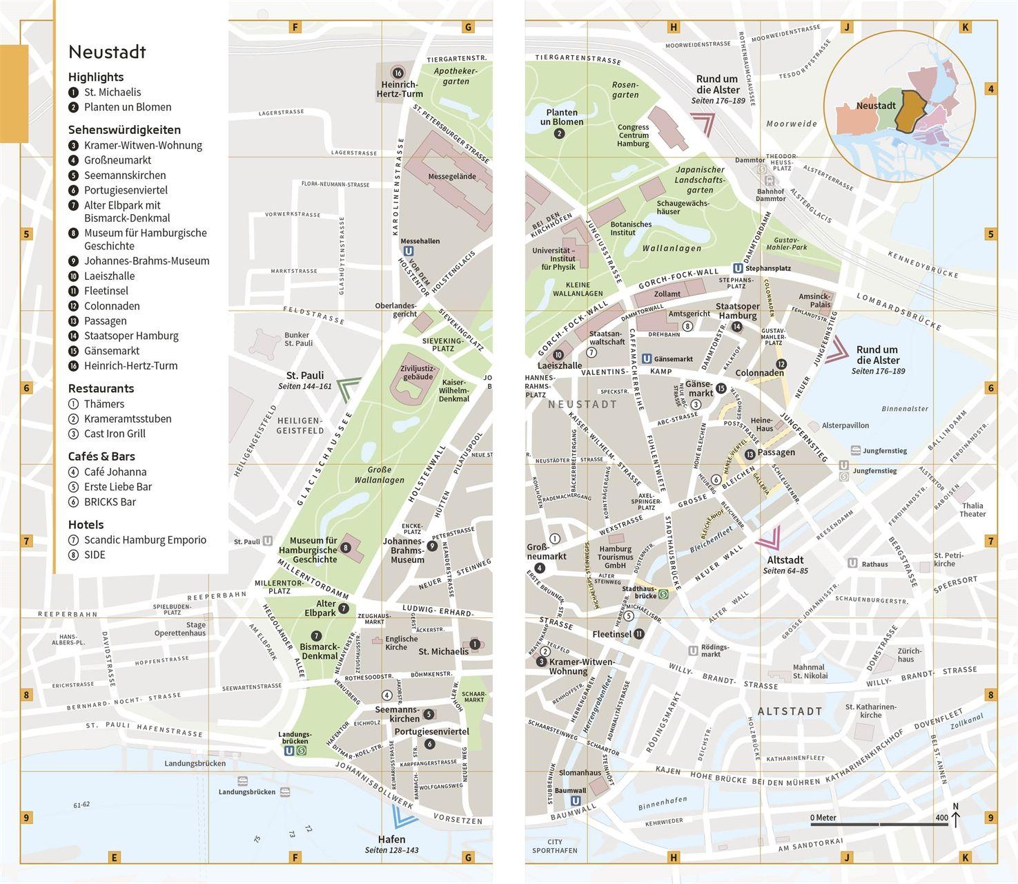 Beispielinhalt (Bild) Vis-à-Vis Reiseführer Hamburg