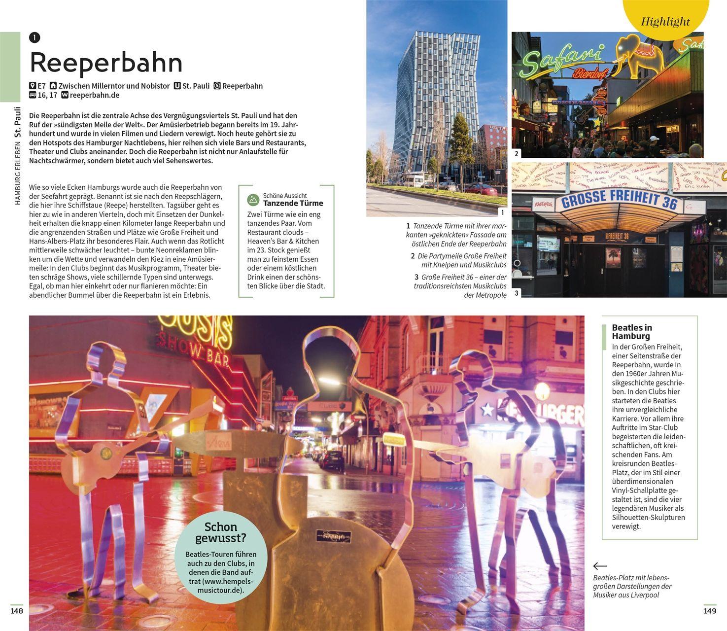 Beispielinhalt (Bild) Vis-à-Vis Reiseführer Hamburg