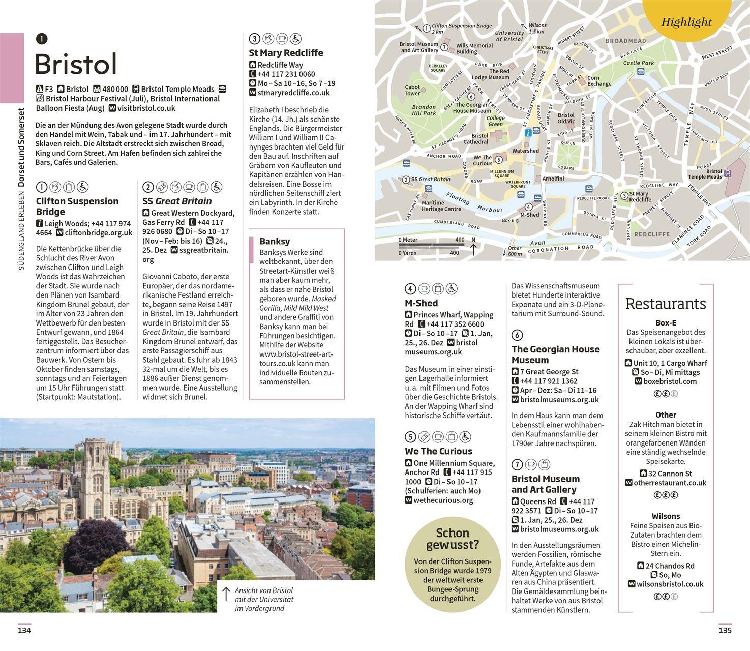 Beispielinhalt (Bild) Vis-à-Vis Reiseführer Südengland