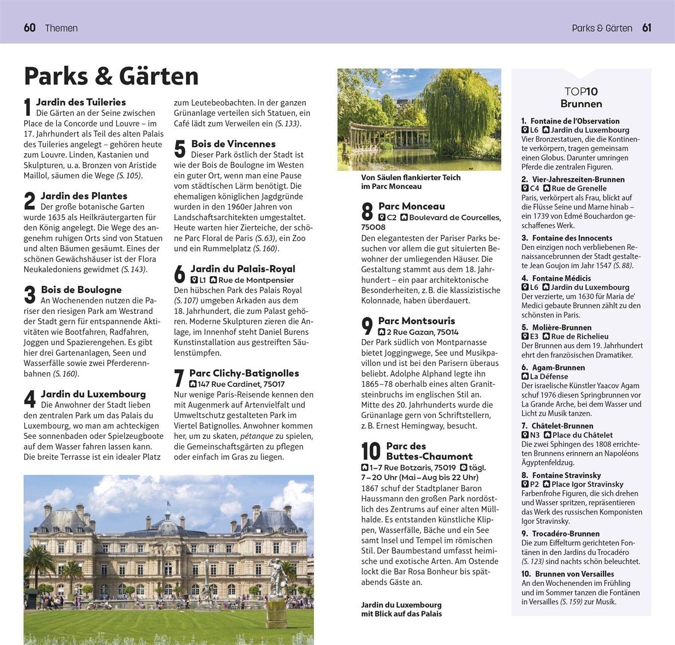 Beispielinhalt (Bild) TOP10 Reiseführer Paris