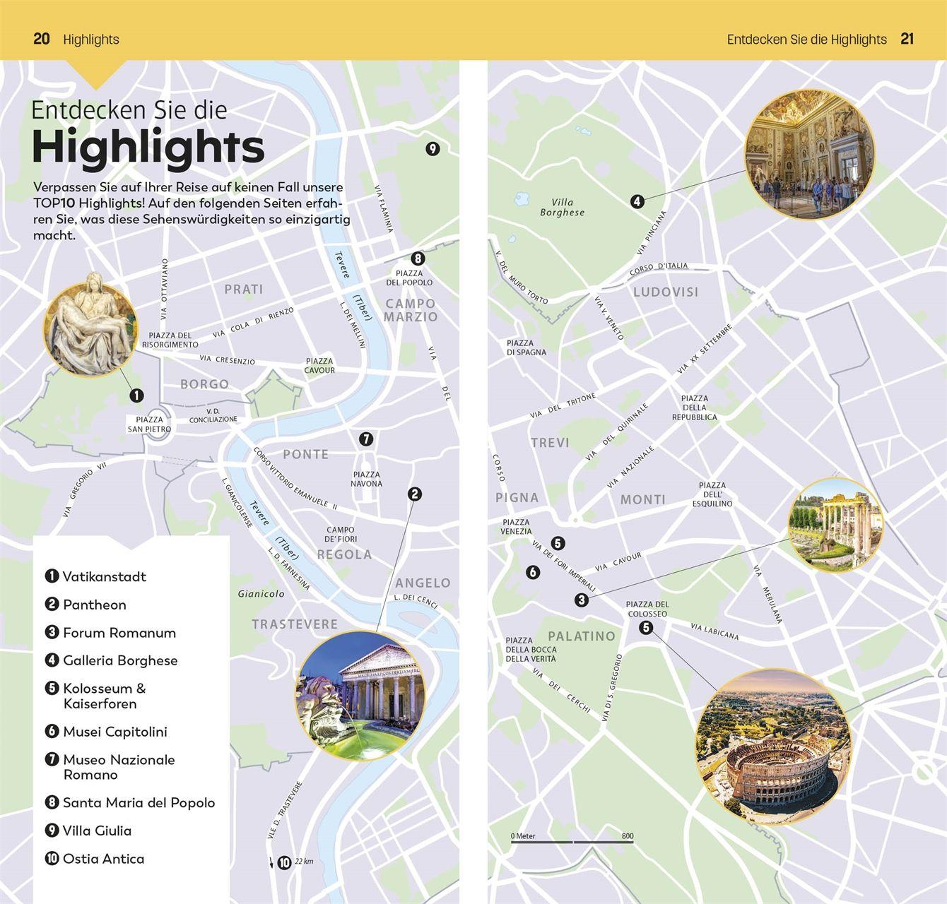 Beispielinhalt (Bild) TOP10 Reiseführer Rom