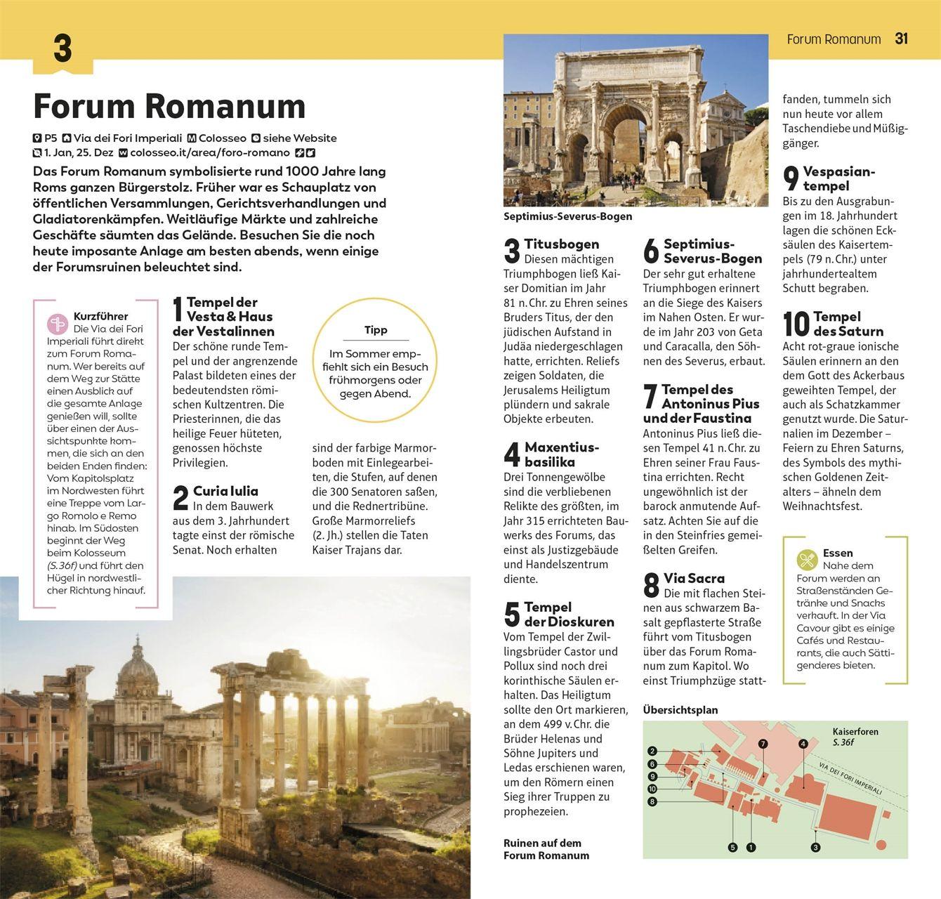 Beispielinhalt (Bild) TOP10 Reiseführer Rom