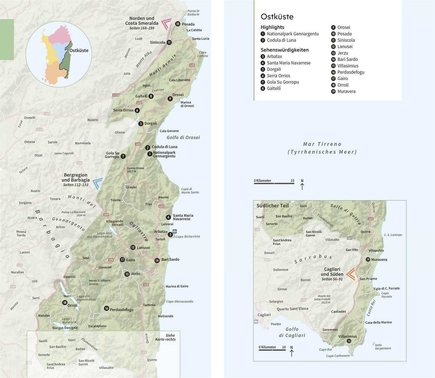 Beispielinhalt (Bild) Vis-à-Vis Reiseführer Sardinien