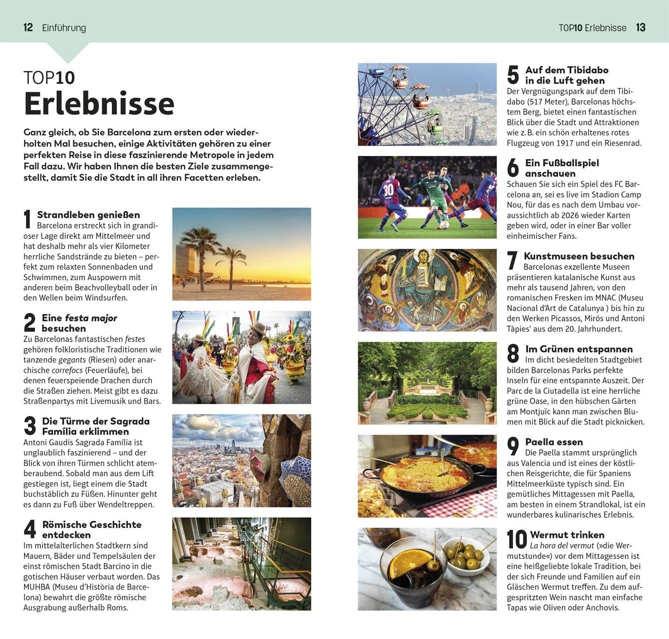 Beispielinhalt (Bild) TOP10 Reiseführer Barcelona