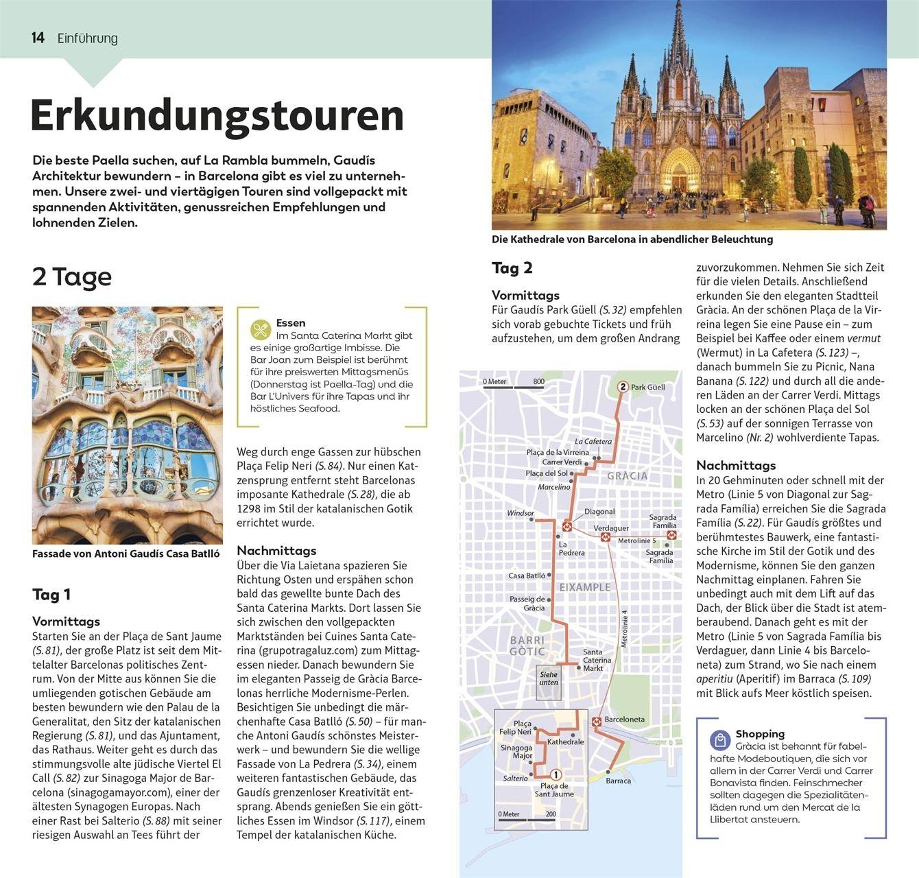 Beispielinhalt (Bild) TOP10 Reiseführer Barcelona