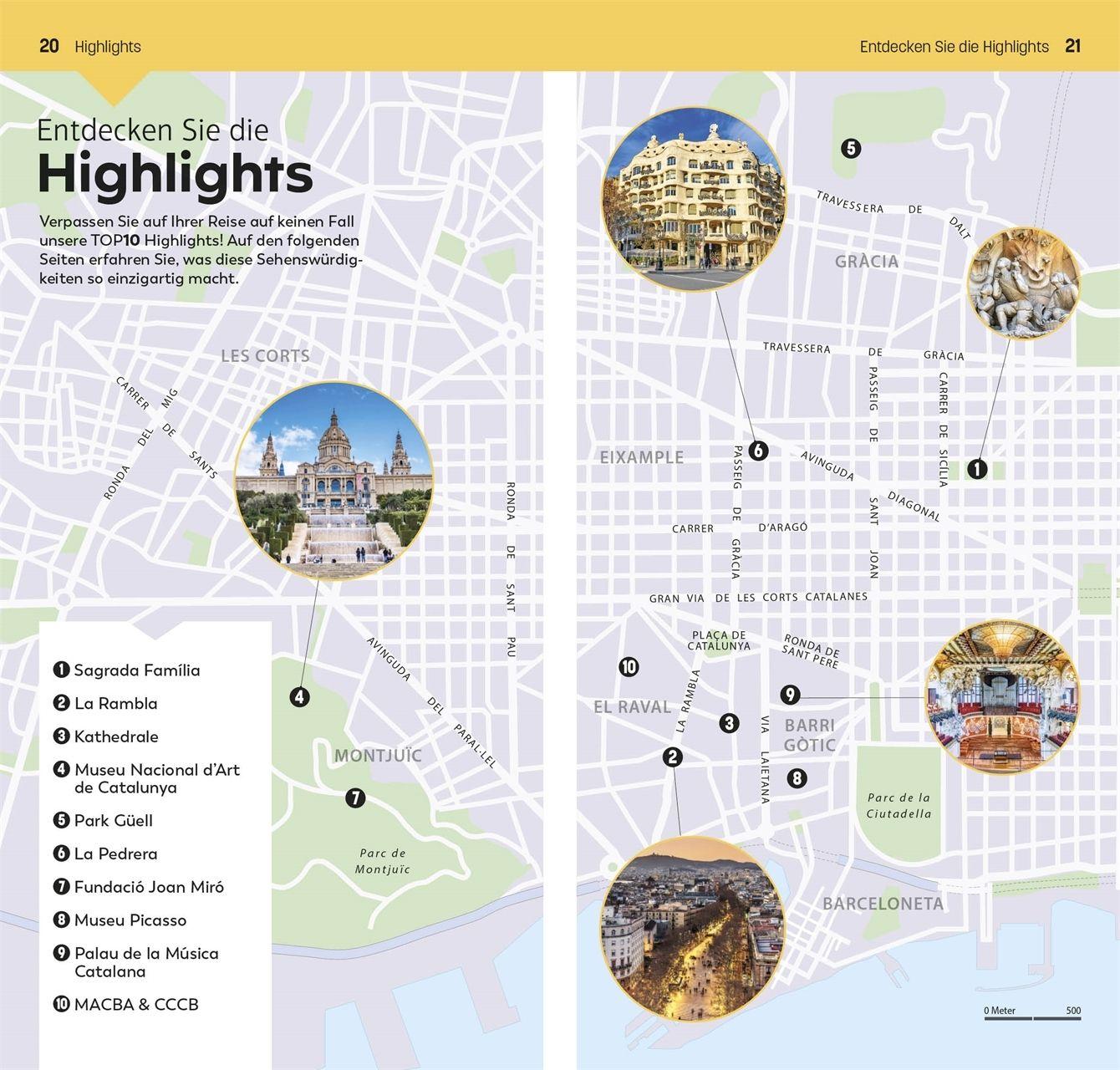 Beispielinhalt (Bild) TOP10 Reiseführer Barcelona