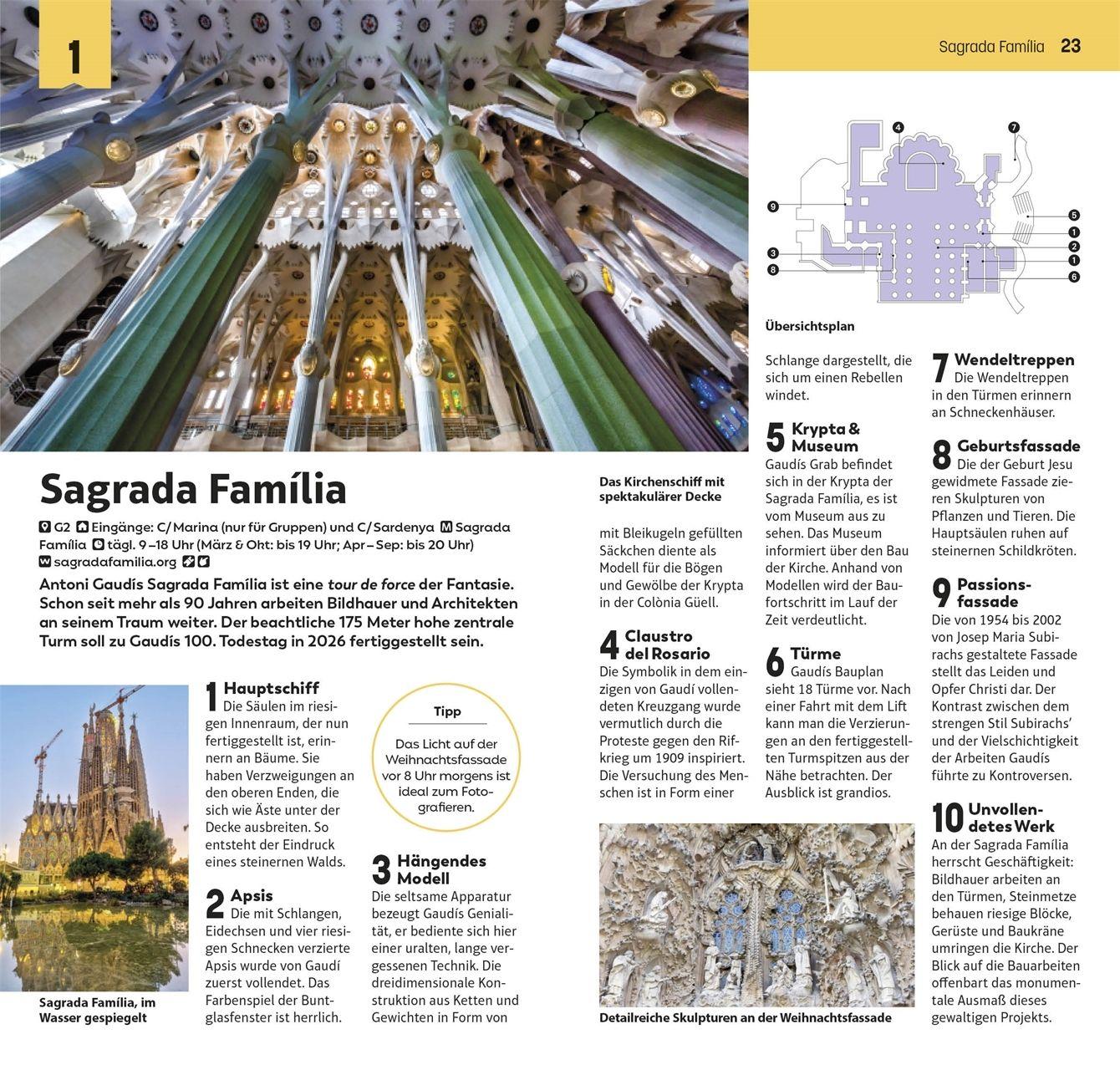 Beispielinhalt (Bild) TOP10 Reiseführer Barcelona