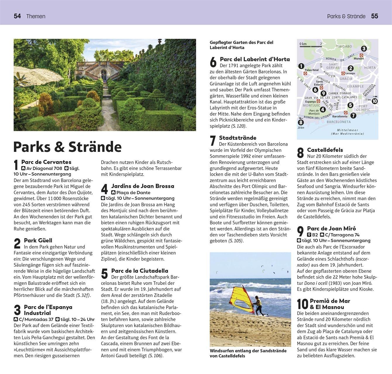 Beispielinhalt (Bild) TOP10 Reiseführer Barcelona