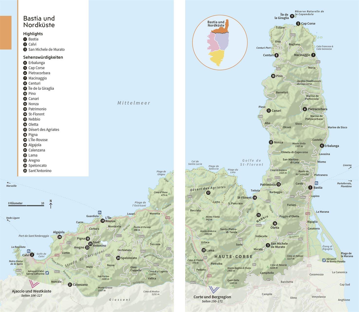 Beispielinhalt (Bild) Vis-à-Vis Reiseführer Korsika