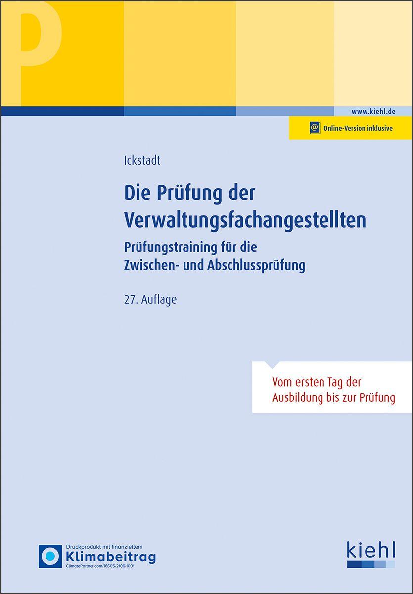 Vorderes Coverbild Die Prüfung der Verwaltungsfachangestellten