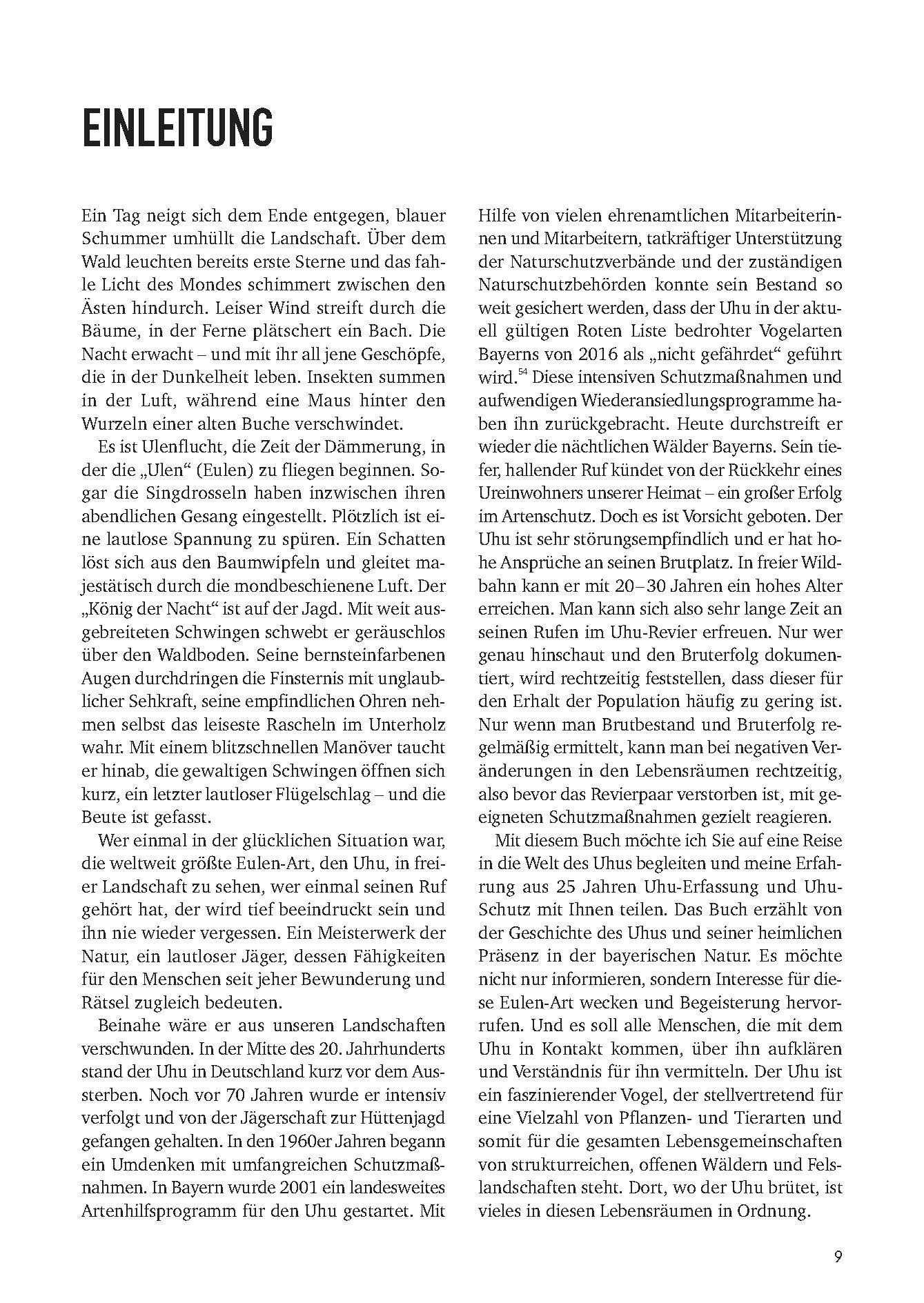 Beispielinhalt (Bild) Der Uhu in Bayern