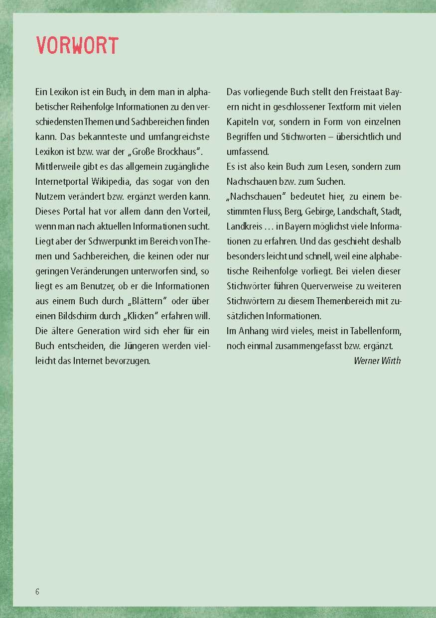 Beispielinhalt (Bild) Das kleine Bayern-Lexikon - der Freistaat in Stichwörtern