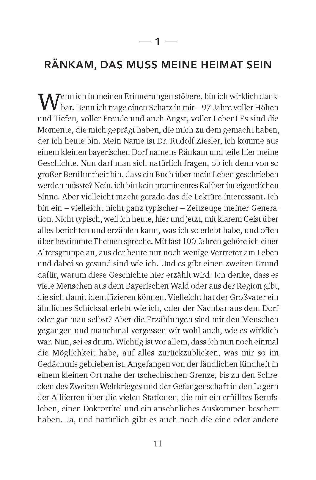 Beispielinhalt (Bild) "Ziehen, wenn der Funke springt": Erinnerungen des Zeitzeugen Dr. Rudolf Ziesler aus dem Bayerischen Wald