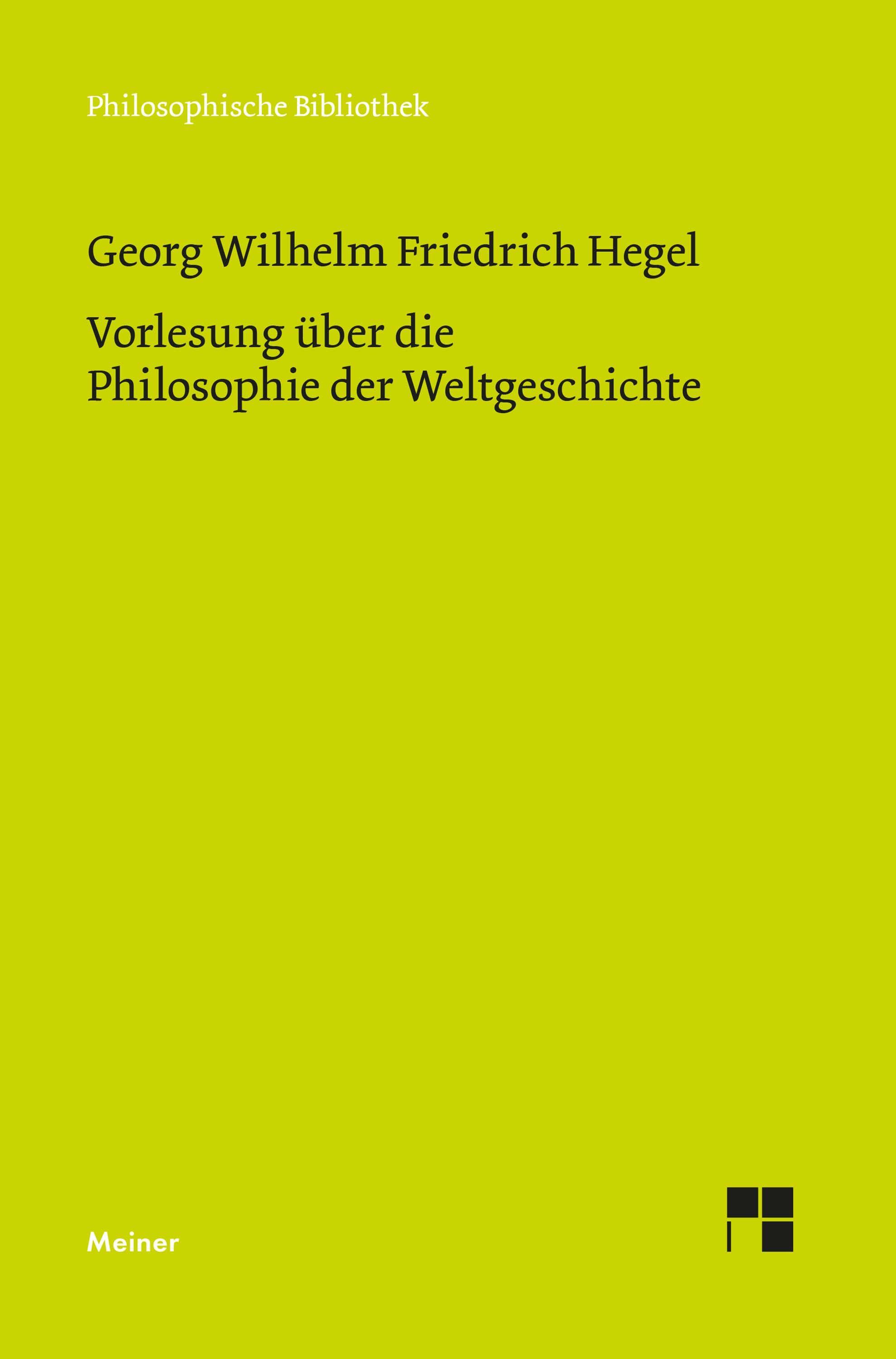 Vorderes Coverbild Vorlesung über die Philosophie der Weltgeschichte
