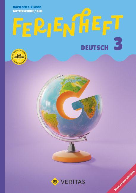 Vorderes Coverbild Ferienheft Deutsch -  3. Klasse MS/AHS -Lehrplan 2023 - Mit eingelegten Lösungen