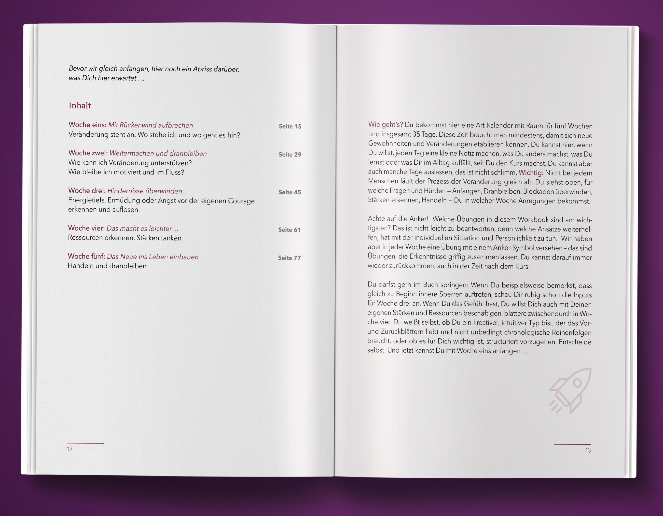 Beispielinhalt (Bild) Anfangen. Dranbleiben. Wachsen