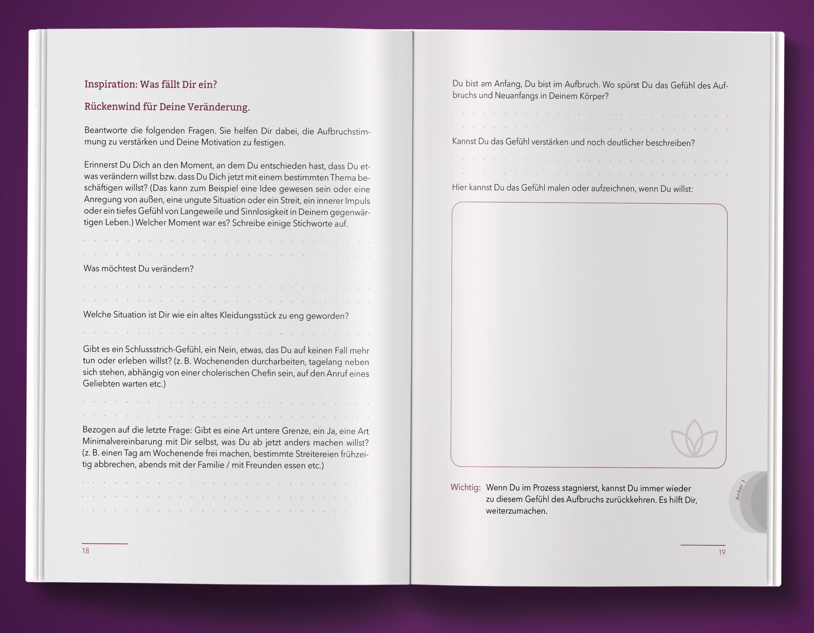 Beispielinhalt (Bild) Anfangen. Dranbleiben. Wachsen