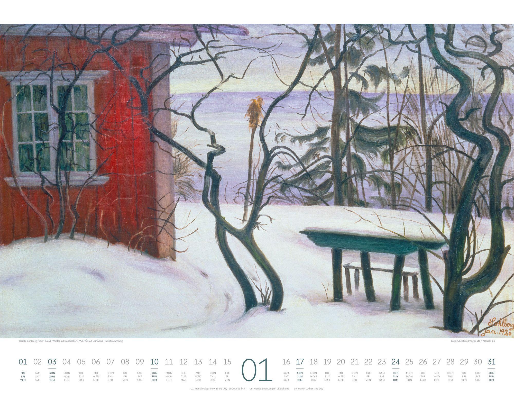 Beispielinhalt (Bild) Kunstwerk Garten Kalender 2027
