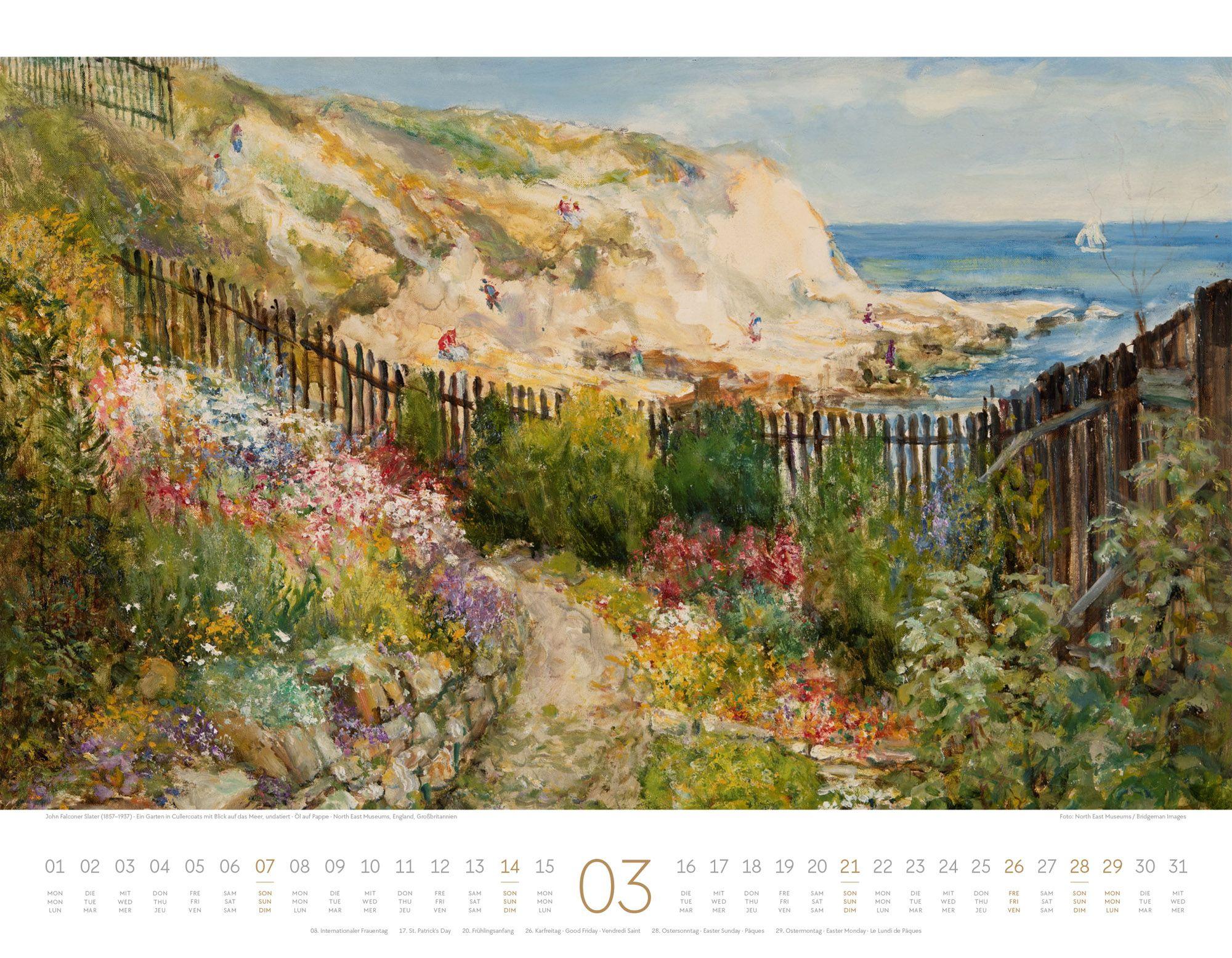 Beispielinhalt (Bild) Kunstwerk Garten Kalender 2027