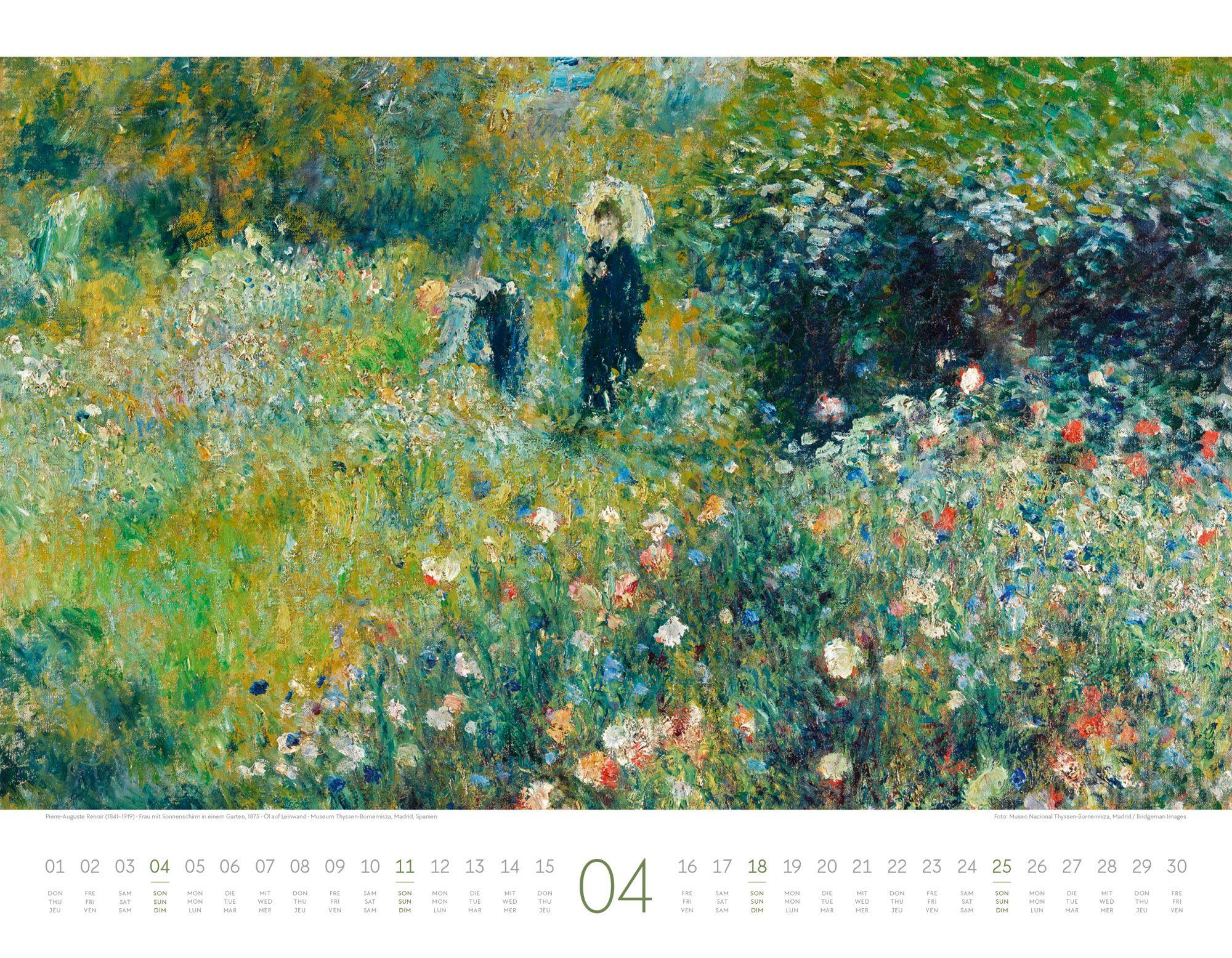 Beispielinhalt (Bild) Kunstwerk Garten Kalender 2027