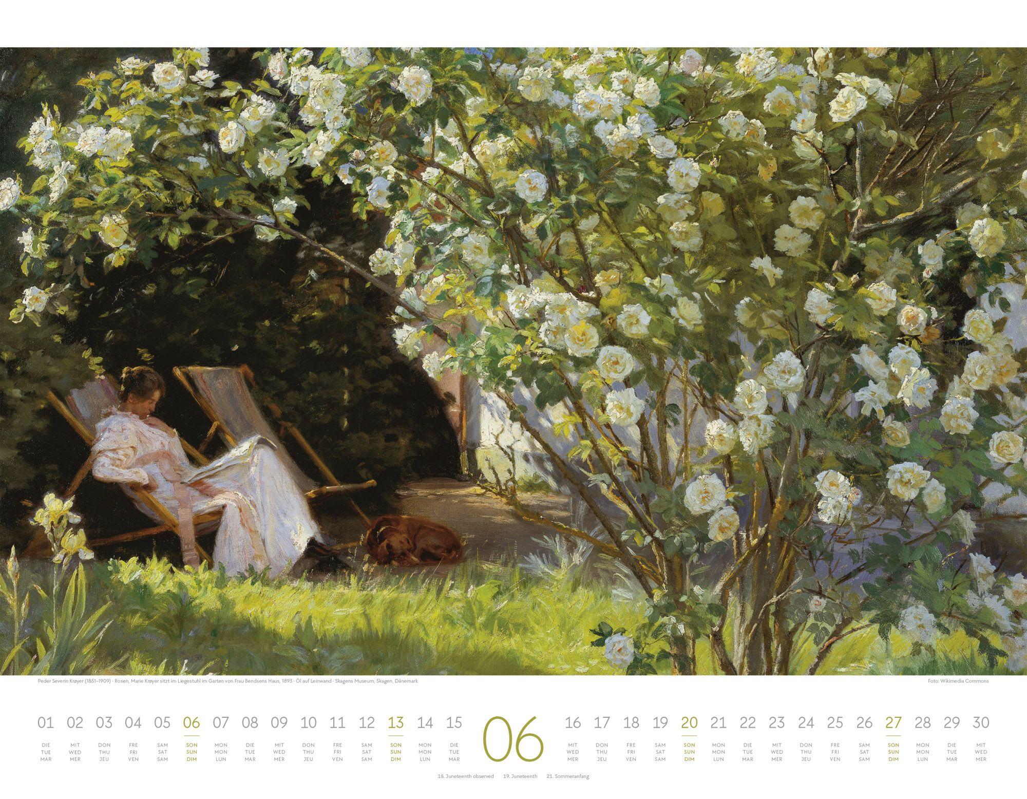 Beispielinhalt (Bild) Kunstwerk Garten Kalender 2027