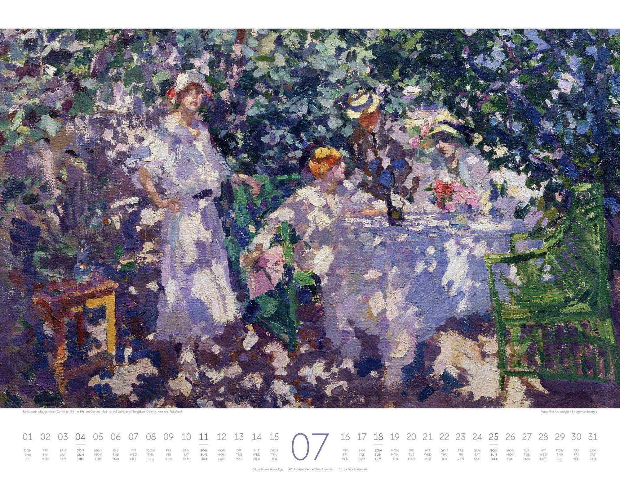 Beispielinhalt (Bild) Kunstwerk Garten Kalender 2027