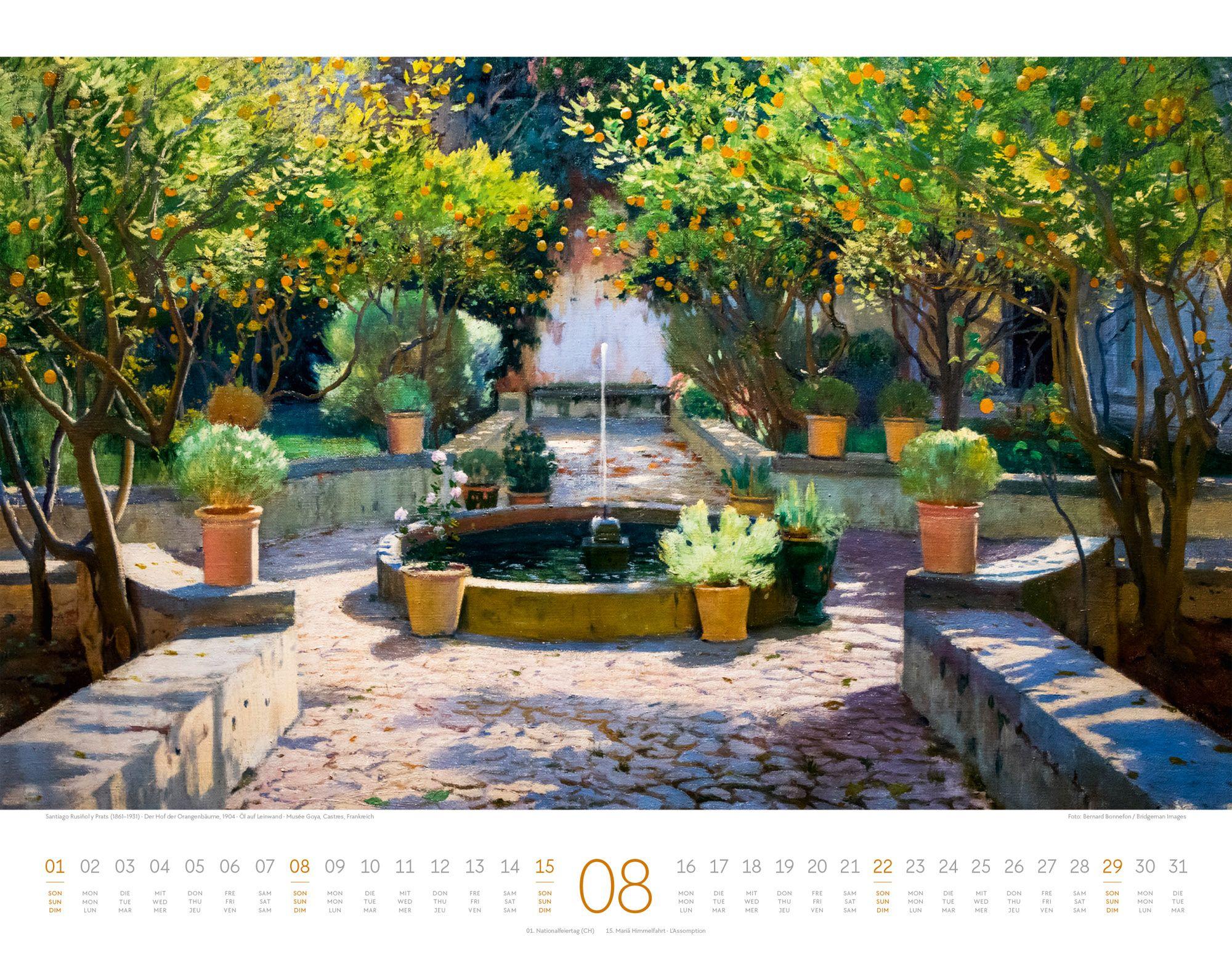 Beispielinhalt (Bild) Kunstwerk Garten Kalender 2027