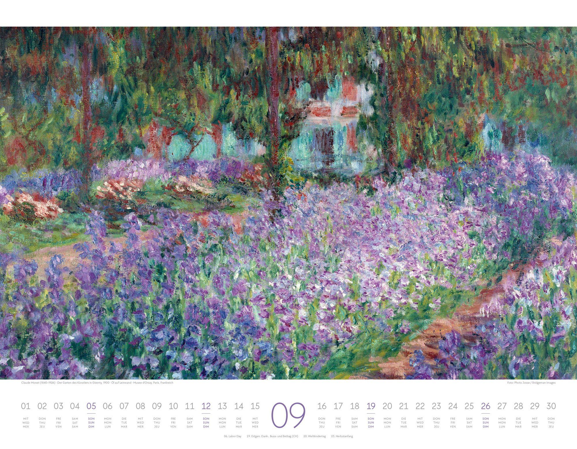 Beispielinhalt (Bild) Kunstwerk Garten Kalender 2027
