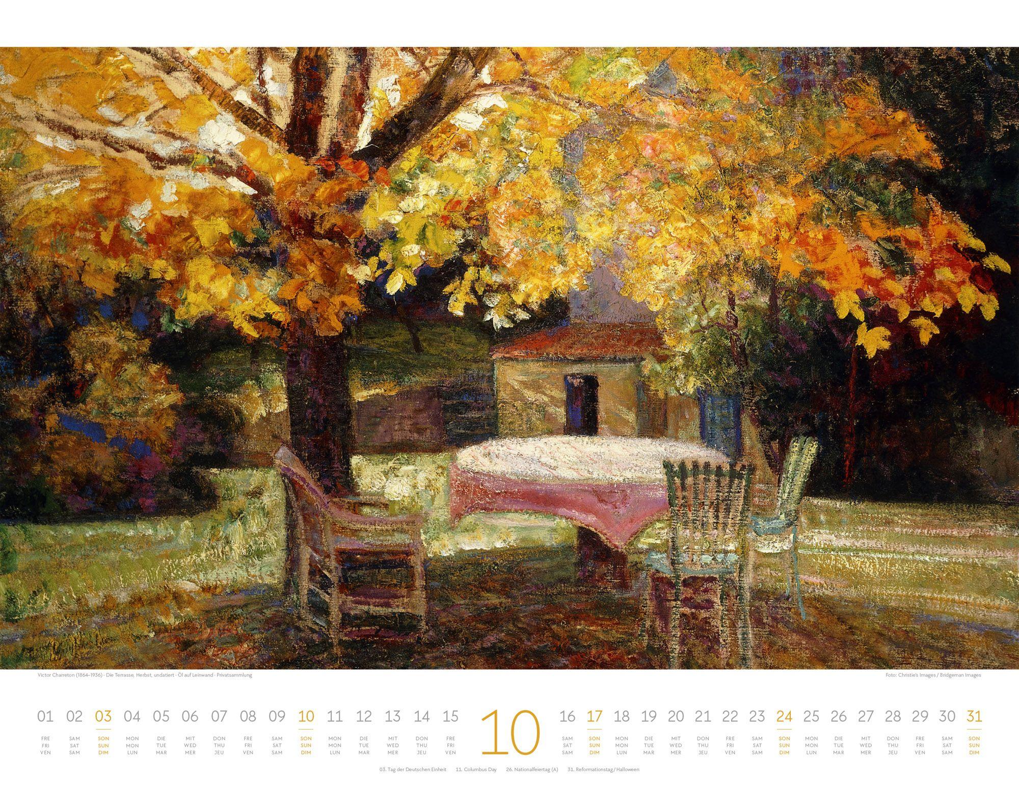Beispielinhalt (Bild) Kunstwerk Garten Kalender 2027