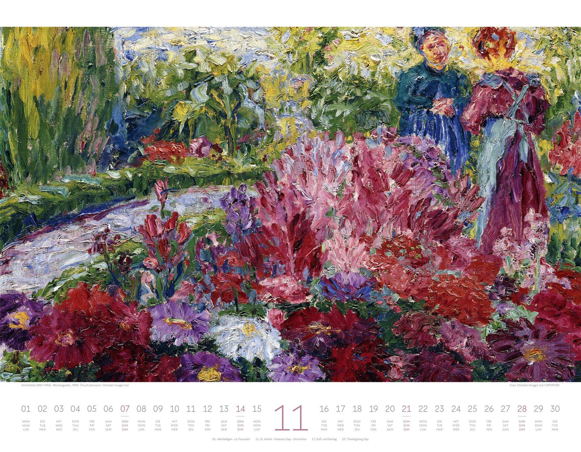 Beispielinhalt (Bild) Kunstwerk Garten Kalender 2027